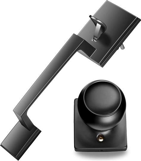 Elemake Front Door Handle Exterior Door Handle Set With Knob Black