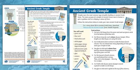 Ancient Greece Temples Ks2 Art Activity Teacher Made