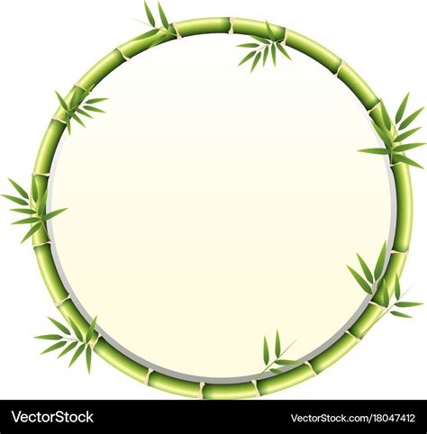 Curved Bamboo Frame Design Royalty Free Vector Image