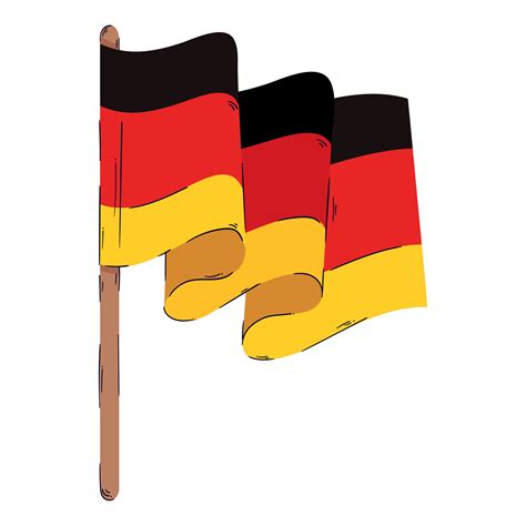 germany flag waving 11252199 Vector Art at Vecteezy