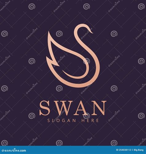 Swan Logo Vector Abstract Minimalist Logo Icon Swan Stock Vector