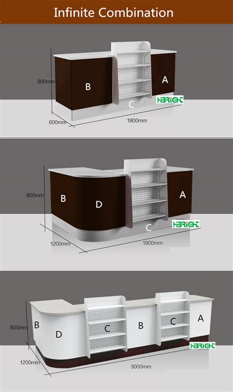 Customized Supermarket Design Grocery Checkout Counter Display Retail