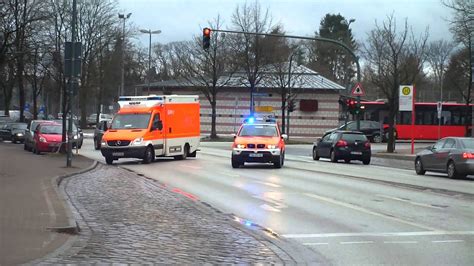 Rtw Nef Asb Rw Ahrensburg Auf Einsatzfahrt Youtube