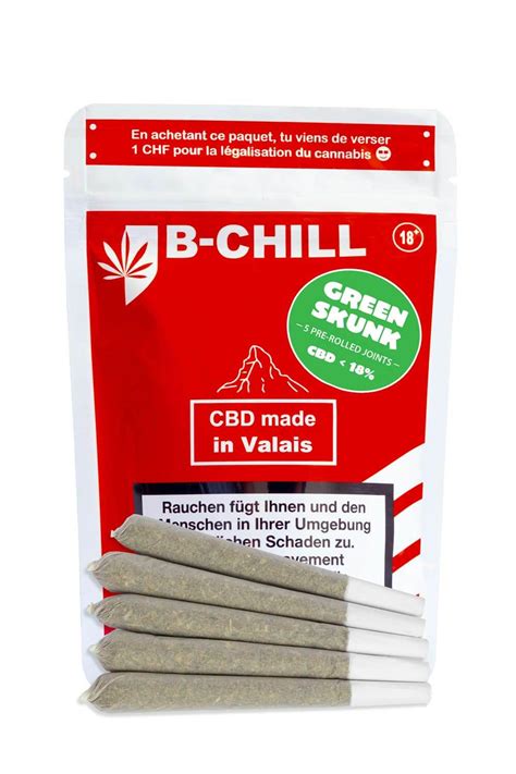 Green Skunk Pre Rolls Joints CBD Outdoor B Chill UWeed