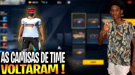 FREE FIRE AO VIVO CAMISAS DE TIME VOLTOUCODIGUIN NOVO PASSE DE ELITE