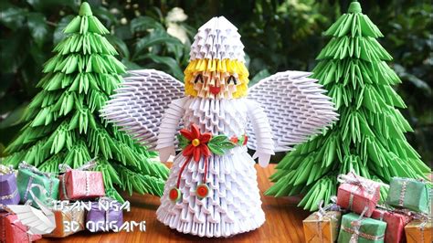 How To Make 3d Origami Christmas Angel Diy Paper Christmas Angel