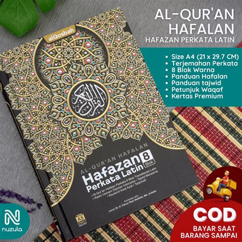 Jual Al Quran Hafazan 8 Blok Warna Perkata Latin A4 Alquran Besar Per