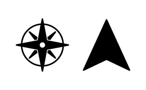 Compass Symbol Vector