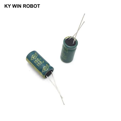 Pcs Aluminum Electrolytic Capacitor Uf V Mm