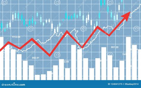 Financial Stock Market Graph Stock Illustration - Illustration of graph ...