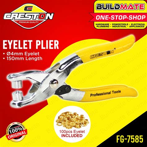 CRESTON Eyelet Pliers 150mm 6 Inch Five Claw Snap Automatic Grommet