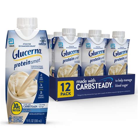 Glucerna Protein Smart Diabetic Shake Vanilla 11 Fl Oz Carton 12