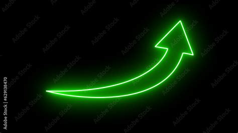 Neon arrow sign. neon arrow sign and symbol. neon arrow in black background. Stock Illustration ...