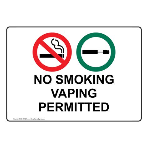 No Smoking No Smoking Sign No Smoking Vaping Permitted