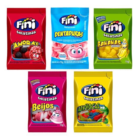 Fini Balas Gelatina Tubes 15g Diversos Sabores Desconto no Preço