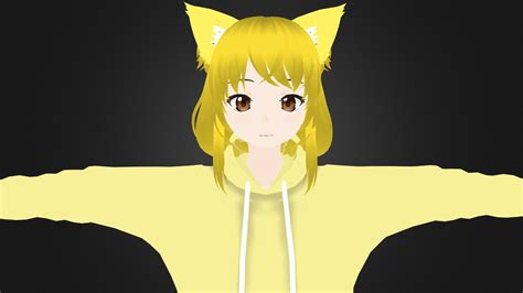 3d Anime Character Girl For Blender 28 Buy Royalty Free 3d Model By