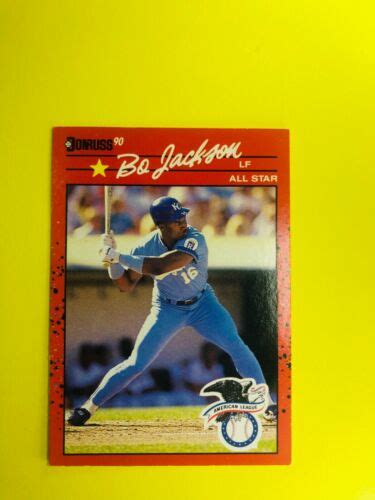 L K Donruss Bo Jackson All Double Error Card No Tm No Dot Inc