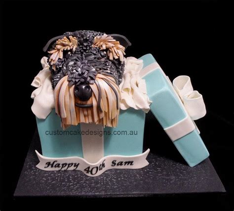 Pet Schnauzer Birthday Cake - Cake by Custom Cake Designs - CakesDecor