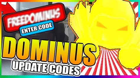 2021 ALL NEW OP FREE DOMINUS UPDATE CODES Roblox Coin Masters