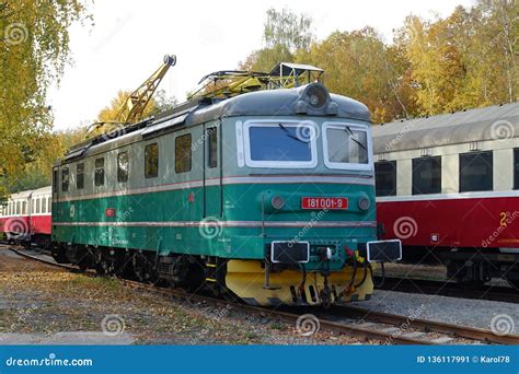 Historical Electrical Engine In Czech Railways Museum Luzna U Rakovnika