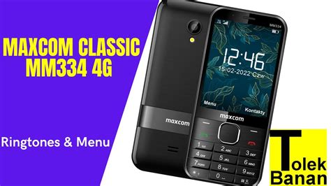 Maxcom Classic MM334 4G Unboxing Menu Ringtones Dzwonki