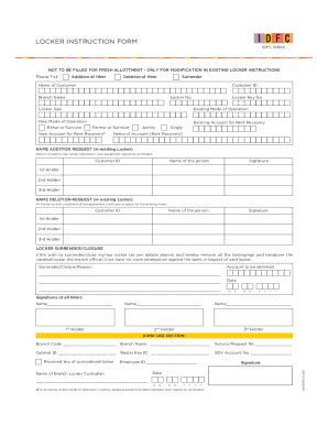 Fillable Online Standing Instruction Setup Modification Cancellation