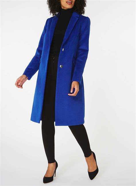 Cobalt Colour Pop Smart Coat Smart Coat Blue Coats Casual Outfits