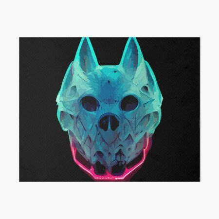 "Wolf Skull Face For Halloween Colors - Animal Face " Art Board Print ...