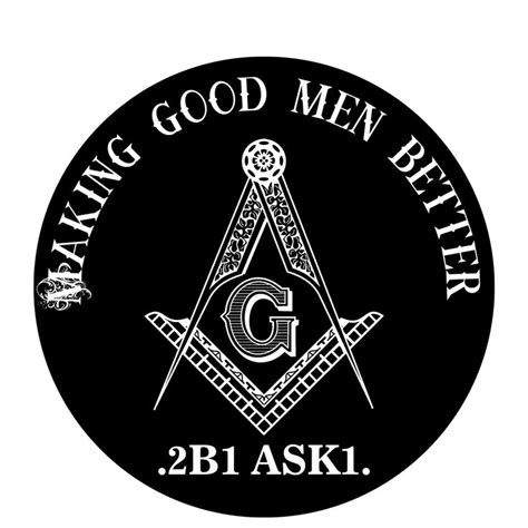 Making Good Men Better Round Masonic Bumper Sticker 4 5 Diameter TME