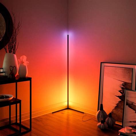 Modern Led Corner Floor Lamps Living Room Standing Decorative