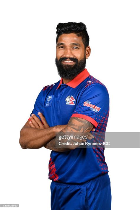 Dipendra Singh Airee of Nepal poses for a photograph prior to the ICC... News Photo - Getty Images