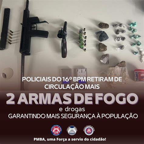 Pol Cia Militar Apreende Armas E Drogas No Bairro Mutir O Em Serrinha