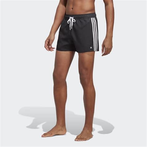 Adidas 3 Stripes CLX Very Short Length Swim Shorts Black Adidas