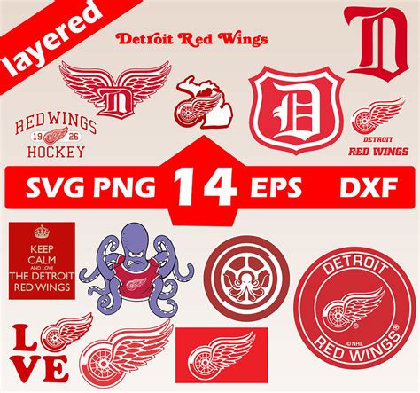 Detroit Red Wings Svg Logo Cut File For Cricut Etsy