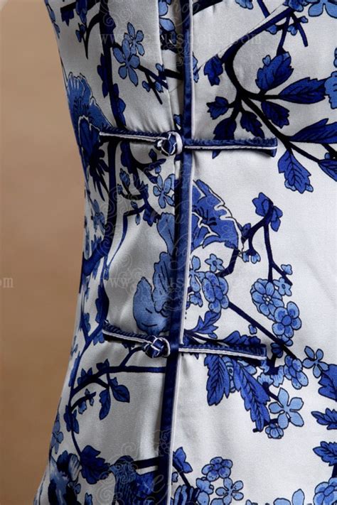 Blue And White Porcelain Cheongsam Custom Made Cheongsam Chinese