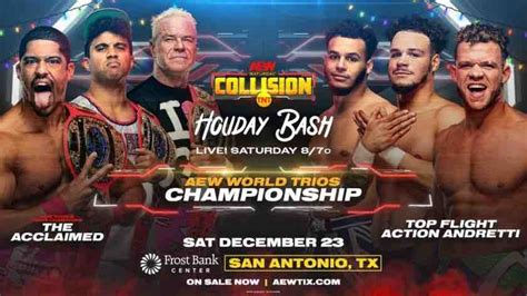 Aew Collision Holiday Bash Results 12 23 23 Trios Title Match