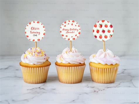 Cupcake Topper Mockup Cupcake Mockup Blank Cupcake Toppers Mock Ups