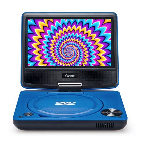 DVP-772 7in 270° Swivel Screen Portable DVD Player, Blue