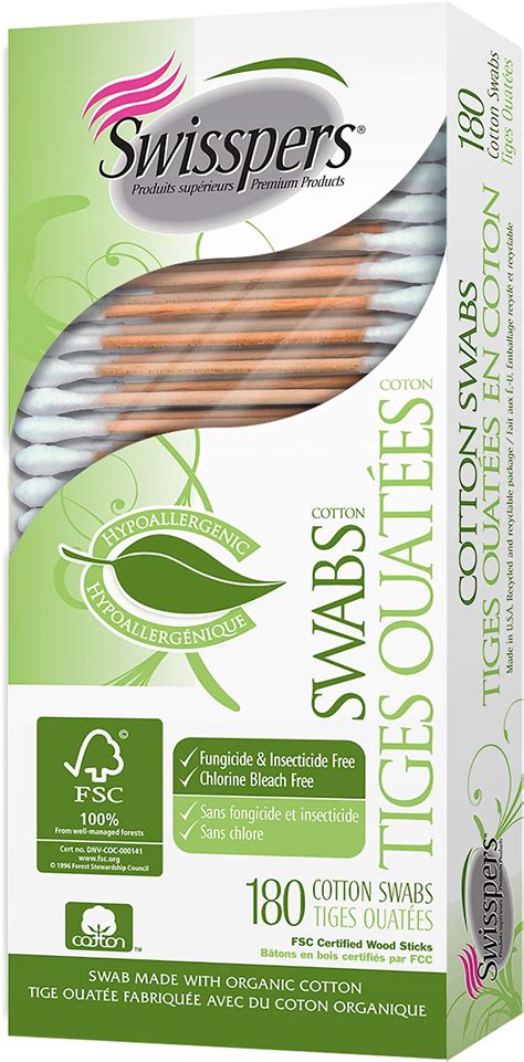 Amazon Swisspers Cotton Organic Swabs Count Wooden Pack