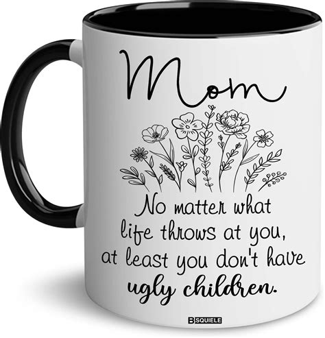 Mauag Funny Mothers Day Mom Coffee Mug Dear Mom Thanks 4