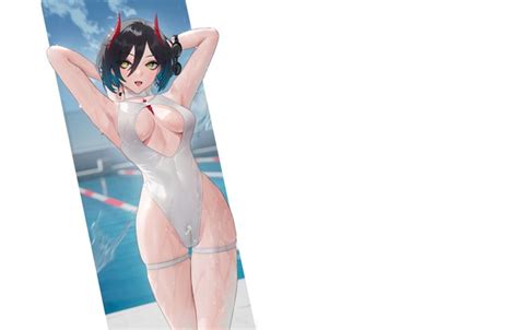 Hot Sexy Anime Short Hair Swimsuit Babe German