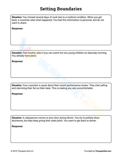 Free Printable Boundaries Circle Worksheets For Students