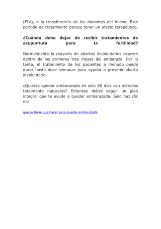 Tratamiento De La Acupuntura Para La Fertilidad Pdf