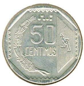 Coin 50 Céntimos Peru 1991 2015 Nuevo Sol Circulation Col PE