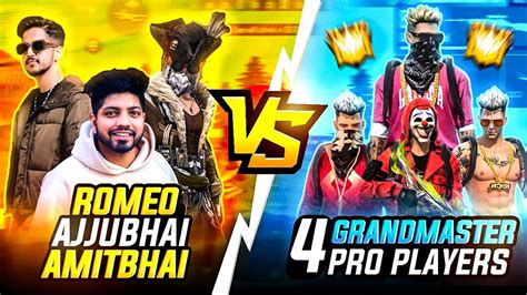 Romeo Ajjubhai And Amitbhai Best Trio Vs 6 Grandmaster Players😱 Aukat Clash Squad Garena Free