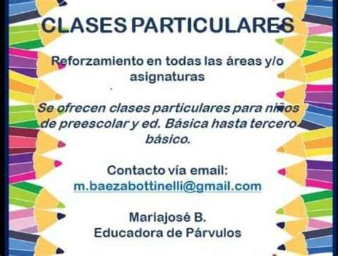 Clases Particulares Carteles Para Clase Clases Particulares