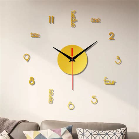 Relojes De Pared Sin Marco Diy Pared Mudo Reloj D Espejo Su Cuotas