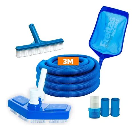 Kit De Produtos Para Limpeza Piscina Fibra Vinil Alvenaria