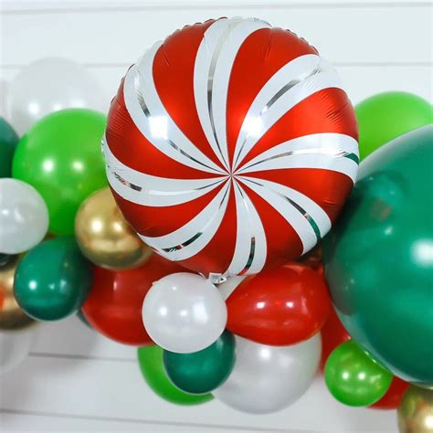 Candy Cane Balloon 18 Peppermint Balloon Onederland Party Pastel