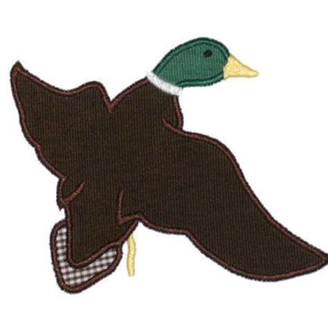 Mallard Duck Applique Machine Embroidery Design Instant Etsy